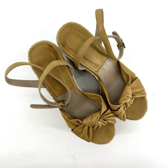 Michael Kors Collection Silvana Runway Platform Sandals Peanut Tan Size 9.5 39.5 - Picture 6 of 9